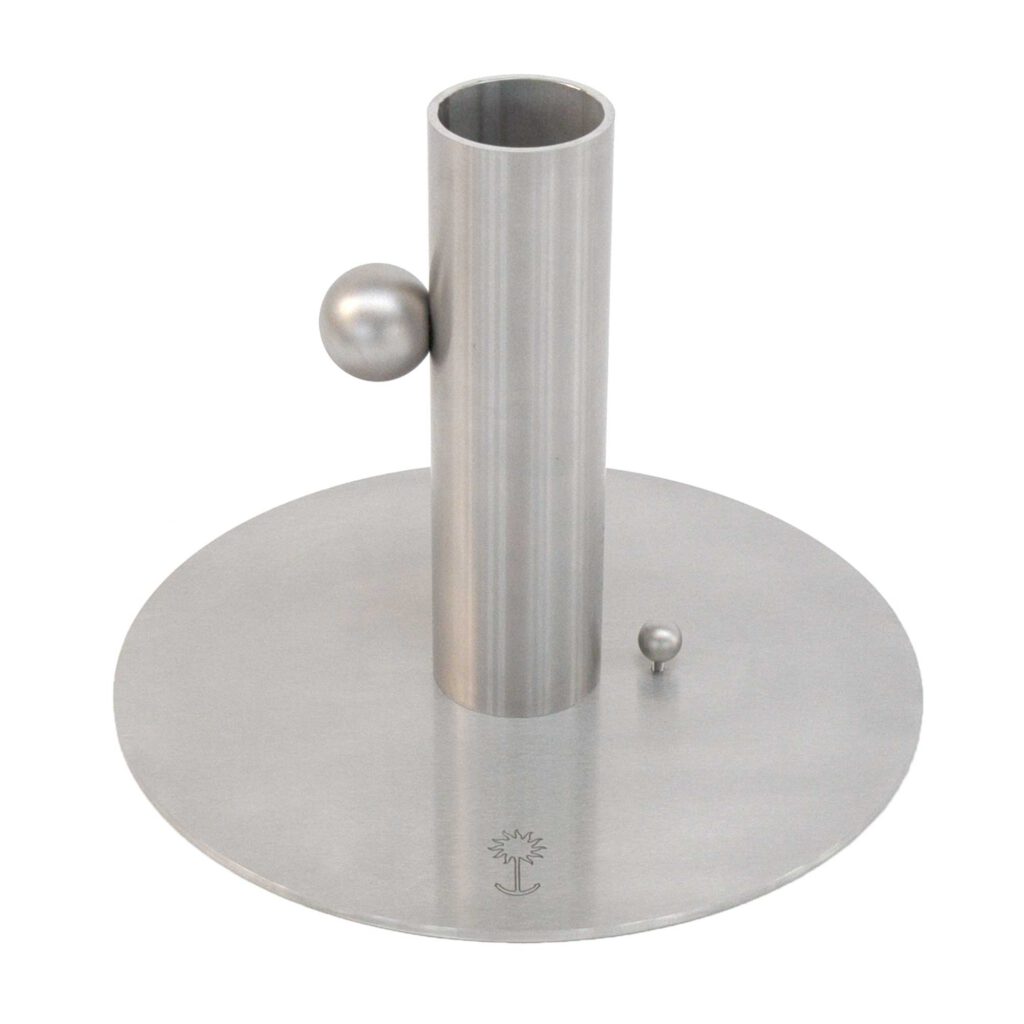 Sonnenschirmständer aus Edelstahl für mittlere Schirme